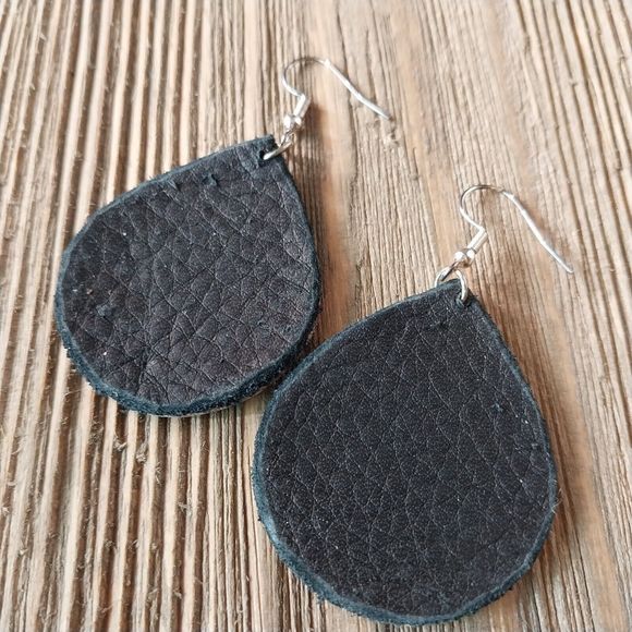 Boho Cowgirl Animal Print Drop Dangle Hook Earrings Handmade Multicolor - Picture 4 of 5